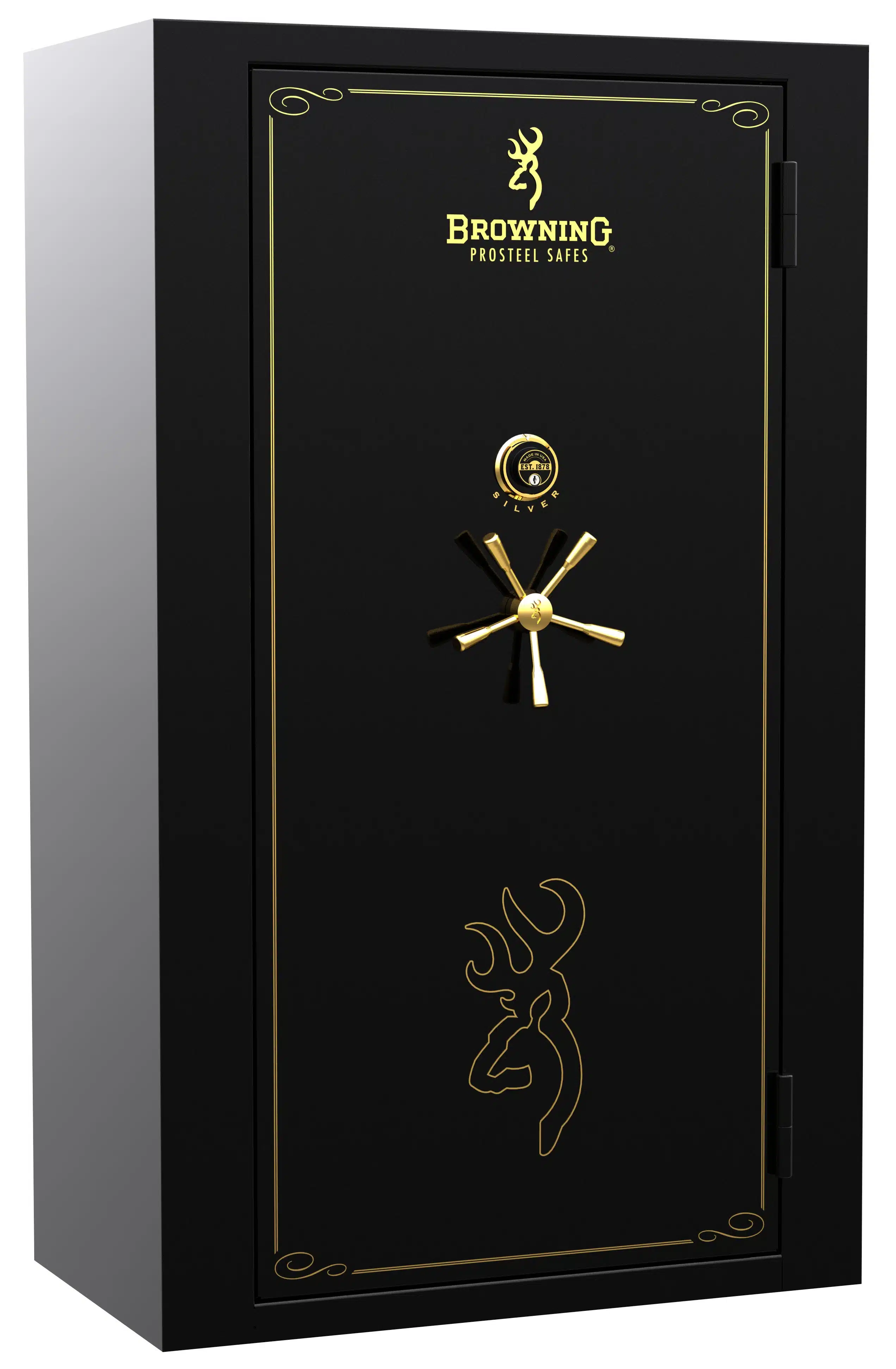 Browning Silver 49T Matte Black Exterior with gold accents